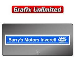Dealership Decal, Barrys Motors Inverell