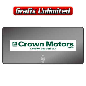 Dealership Decal, Crown Motors