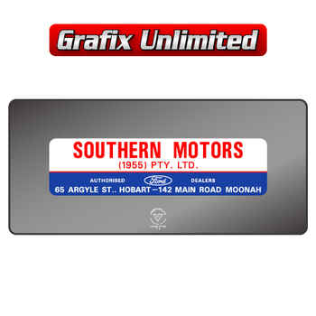 Dealership Decal, Southern Motors Hobart PTY. LTD.